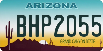 AZ license plate BHP2055