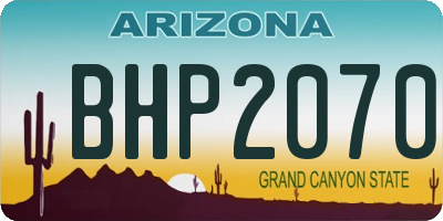 AZ license plate BHP2070