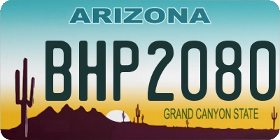 AZ license plate BHP2080