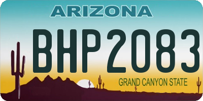 AZ license plate BHP2083