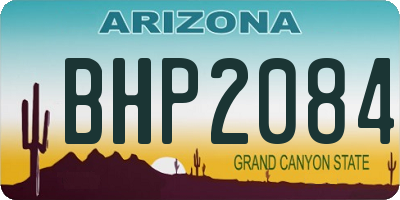 AZ license plate BHP2084