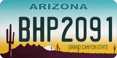 AZ license plate BHP2091