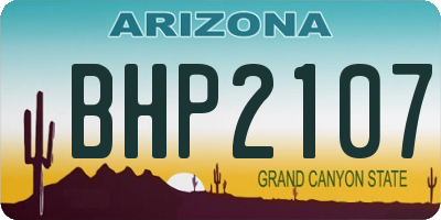 AZ license plate BHP2107