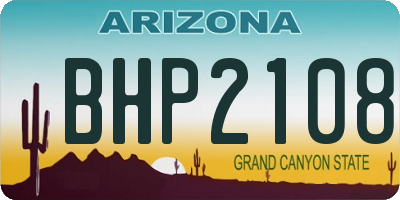 AZ license plate BHP2108