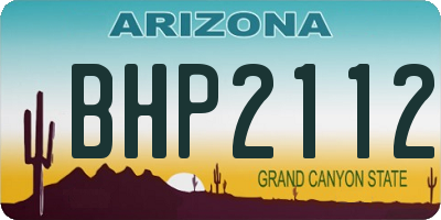 AZ license plate BHP2112