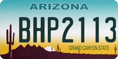 AZ license plate BHP2113