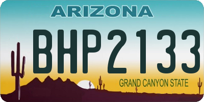 AZ license plate BHP2133