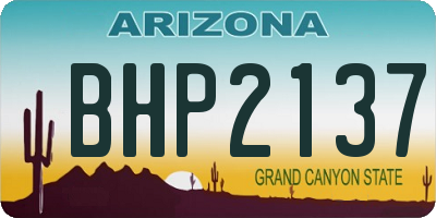 AZ license plate BHP2137