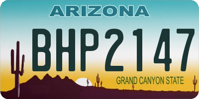 AZ license plate BHP2147