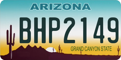 AZ license plate BHP2149