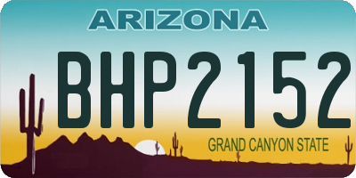 AZ license plate BHP2152