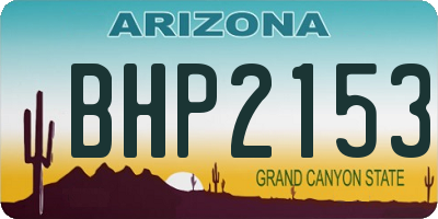 AZ license plate BHP2153