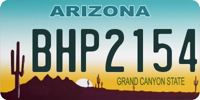 AZ license plate BHP2154