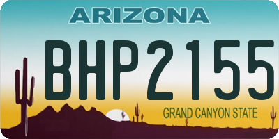 AZ license plate BHP2155