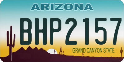 AZ license plate BHP2157