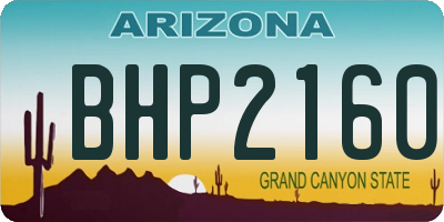 AZ license plate BHP2160