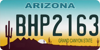 AZ license plate BHP2163