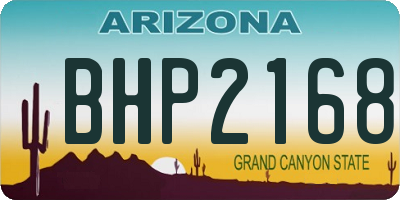 AZ license plate BHP2168