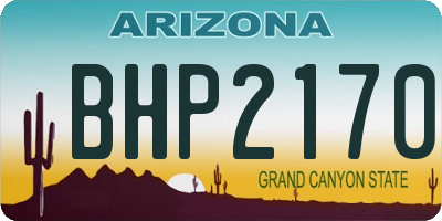 AZ license plate BHP2170