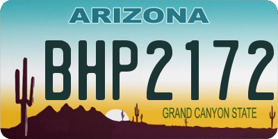 AZ license plate BHP2172