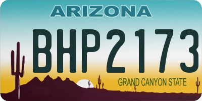 AZ license plate BHP2173
