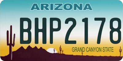 AZ license plate BHP2178