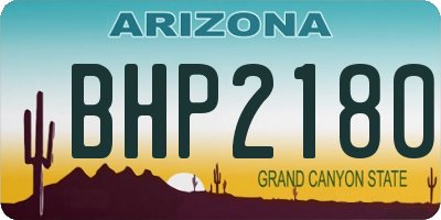 AZ license plate BHP2180