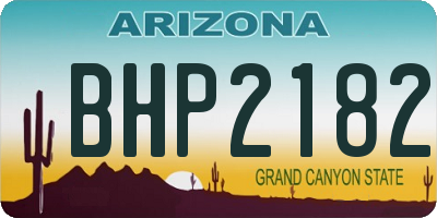 AZ license plate BHP2182