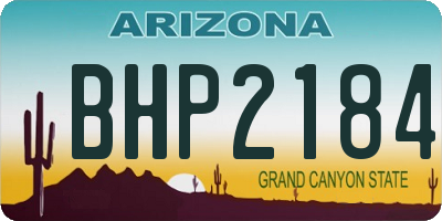 AZ license plate BHP2184