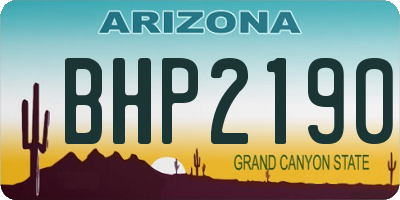 AZ license plate BHP2190