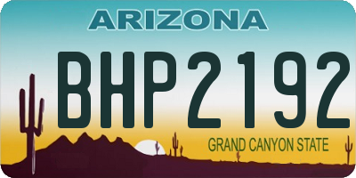 AZ license plate BHP2192