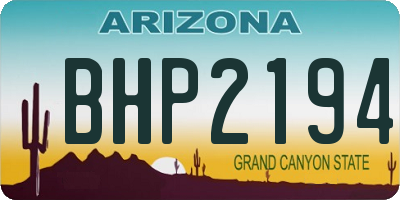 AZ license plate BHP2194