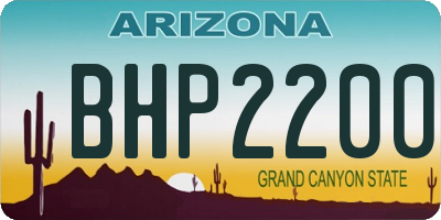 AZ license plate BHP2200