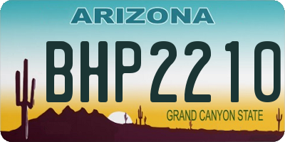 AZ license plate BHP2210