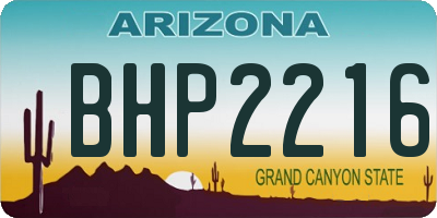 AZ license plate BHP2216