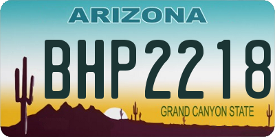 AZ license plate BHP2218