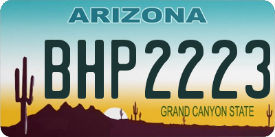 AZ license plate BHP2223