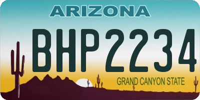 AZ license plate BHP2234