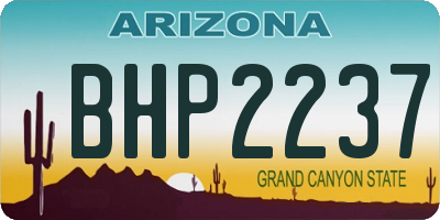 AZ license plate BHP2237