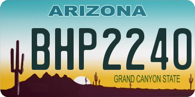 AZ license plate BHP2240