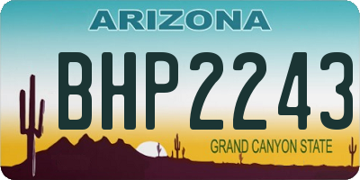 AZ license plate BHP2243