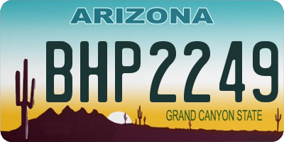 AZ license plate BHP2249