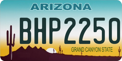 AZ license plate BHP2250