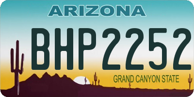 AZ license plate BHP2252