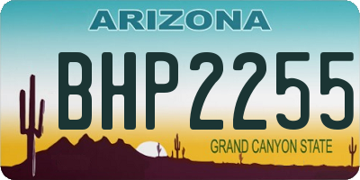 AZ license plate BHP2255