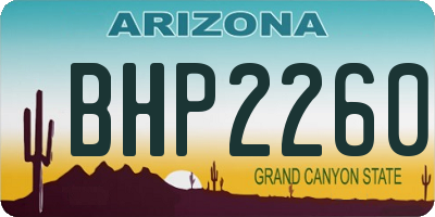 AZ license plate BHP2260