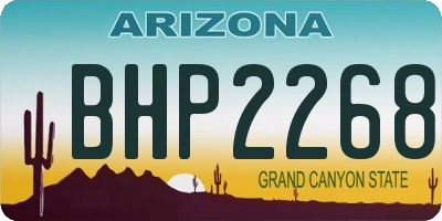 AZ license plate BHP2268