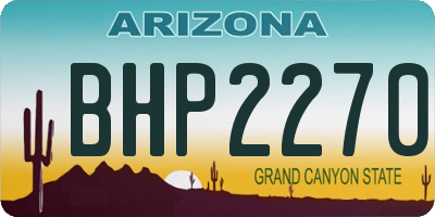 AZ license plate BHP2270