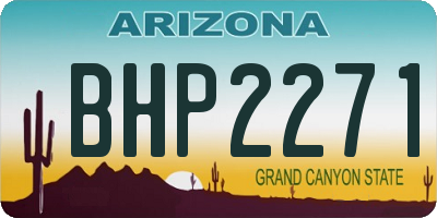 AZ license plate BHP2271