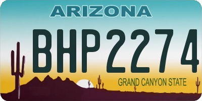 AZ license plate BHP2274
